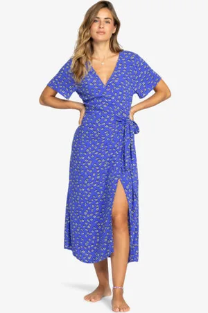 Roxy Womens Indigo Sand Midi Dress - - Size S at Official Store