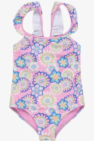 Roxy Girls 2-7 Flower Party One Piece Swimsuit - - Size 6 at Official Store