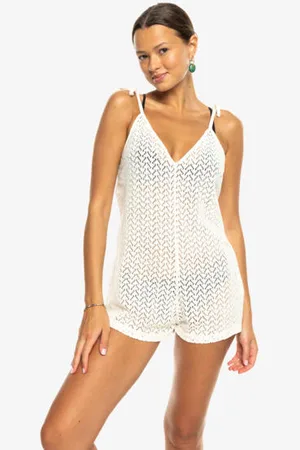 Roxy Womens Ocean Riders Crochet Strappy Romper - - Size XXL at Official Store