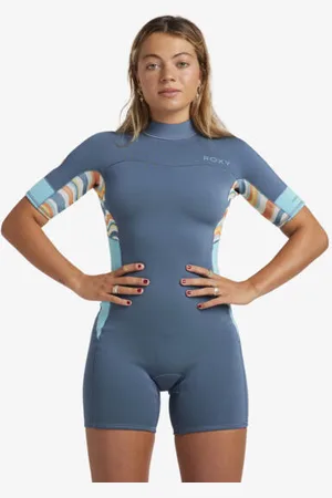 Roxy Womens 2Mm Swell Series Short Sleeve Back Zip Springsuit - - Size 14 at Official Store