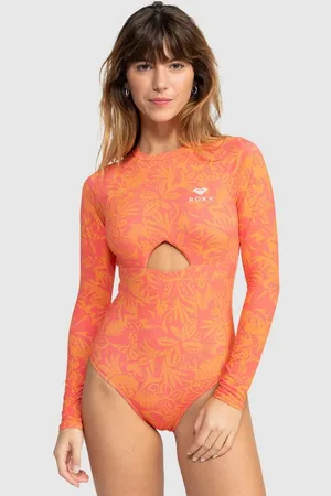Roxy Womens Suntrip Long Sleeve One Piece Swimsuit - - Size XXL at Official Store