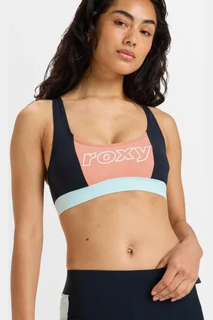 Roxy Womens Active Coloblock Bikini Top - - Size XL at Official Store