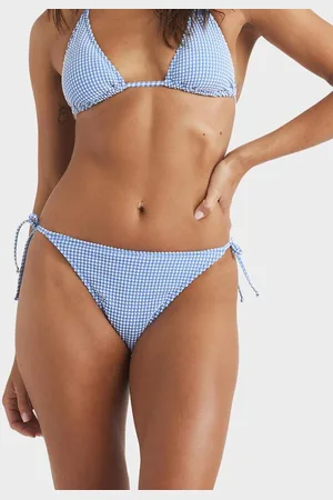 Roxy Womens Gingham Cheeky Tie Side Bikini Bottom - - Size XL at Official Store