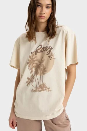 Roxy Womens Sunny Oversized Stone Wash T-Shirt - - Size XXL at Official Store