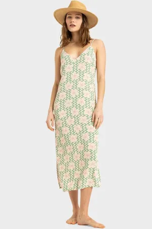 Roxy Womens Stay Sunny Slip Midi Dress - - Size XXL at Official Store