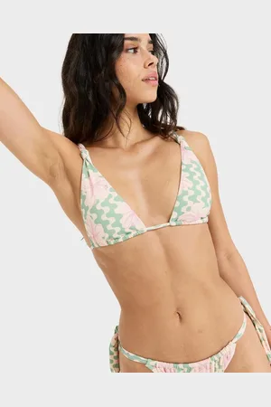 Roxy Womens Hibiscus Daze Elongated Tri Bikini Top - - Size M at Official Store