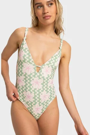 Roxy Womens Hibiscus Daze One Piece Swimsuit - - Size L at Official Store