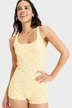 Roxy Womens Tropical Tile Boyleg One Piece Swimsuit - - Size XS at Official Store