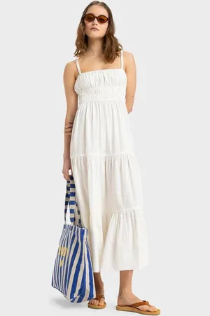 Roxy Womens Sunshine Coastline Solid Maxi Dress - - Size S at Official Store