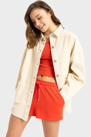 Roxy Womens Kick Back Washed Cord Top - - Size M at Official Store