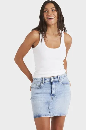 Roxy Womens Shine Denim Mini Skirt - - Size S at Official Store