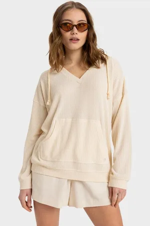 Roxy Womens Ocean Drive Long Sleeve Hoodie - - Size M at Official Store