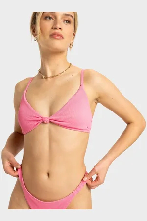 Roxy Womens Rib Love The Surf Knot Bikini Top - - Size M at Official Store