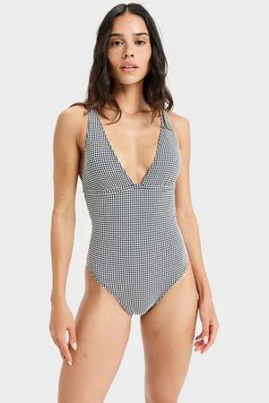 Roxy Womens Gingham One Piece Swimsuit - - Size L at Official Store