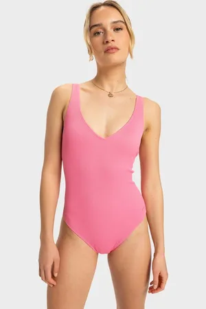 Roxy Womens Rib Love One Piece Swimsuit - - Size XXL at Official Store