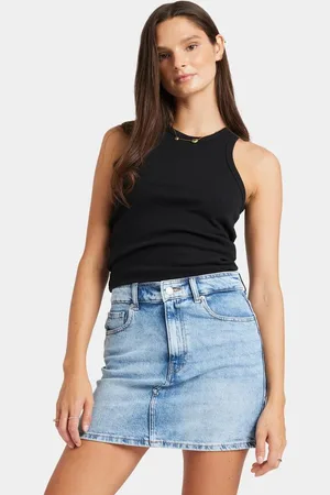 Roxy Womens Rain Denim Mini Skirt - - Size S at Official Store