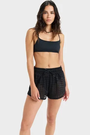 Roxy Womens Sunset Riders Beach Shorts - - Size XL at Official Store