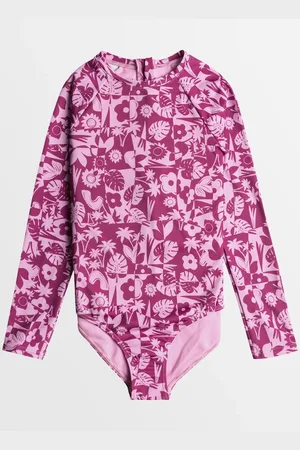 Roxy Girls 8-16 Slice Of Paradise Long Sleeve One Piece Rash Vest - - Size 10/M at Official Store