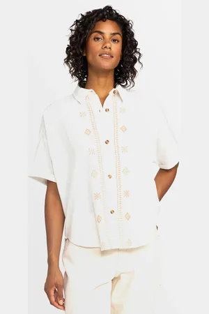 Roxy Womens Beachy Nostalgia Short Sleeve Shirt - - Size XXL at Official Store