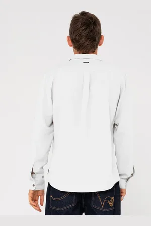Rusty Overtone Long Sleeve Linen Shirt