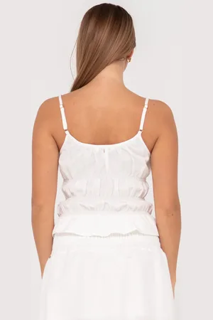 Rusty Palm Springs Shirred Cami Top