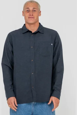 Rusty Overtone Long Sleeve Linen Shirt