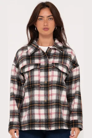 Rusty Stemming Oversized Plaid Shirt
