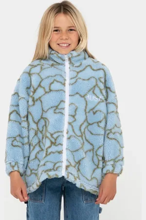 Rusty Low Tides Zip Through Sherpa Fleece Girl
