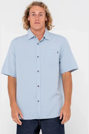 Rusty Overtone Short Sleeve Linen Shirt