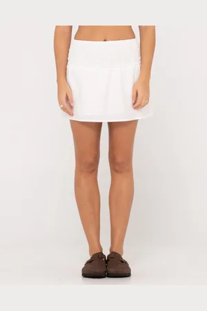 Rusty Palm Springs Shirred Mini Skirt