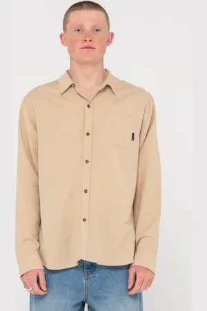 Rusty Overtone Long Sleeve Linen Shirt