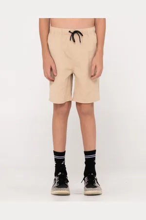 Rusty Overtone Elastic Waist Linen Short Boys