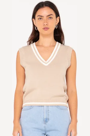Rusty Nero V Neck Knit Vest