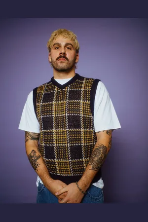 Rusty Hairy Mclary Plaid Knit Vest