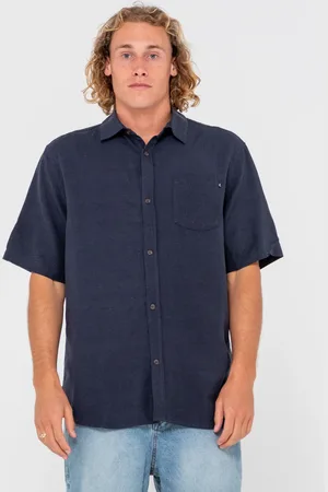 Rusty Overtone Short Sleeve Linen Shirt