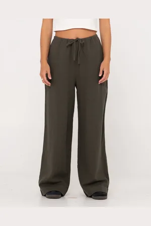 Rusty Carolina High Waisted Relaxed Linen Pant