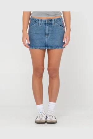 Rusty Flip Mommy Low Rise Mini Denim Skirt
