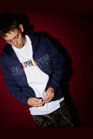 Rusty Ransom Zip Through Fleece Hoodie
