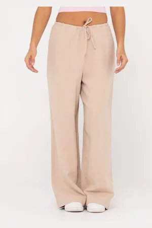 Rusty Carolina High Waisted Relaxed Linen Pant