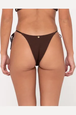 Rusty Sandalwood Side Tie Midi Bikini Bottom