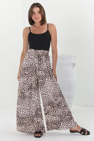 Salty Crush Archer Pants - High Waisted Wide Leg Pants in Tatum Print
