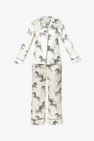 Olivia von Halle Zebedee Silk-satin Pyjama Set