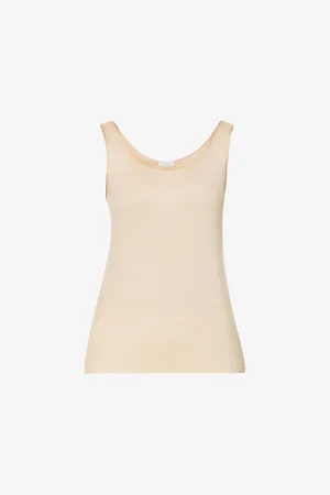 Hanro Seamless Cotton-jersey Vest Top