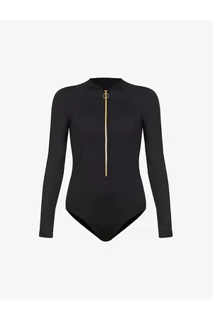 Seafolly Collective Long-sleeve Stretch-recycled Nylon Swimsuit