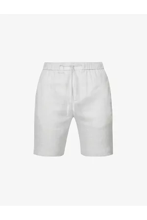 Frescobol Carioca Felipe High-rise Linen-cotton Blend Shorts