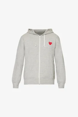 Comme des Garçons Logo-embroidered Cotton-jersey Hoody