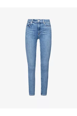 Paige Hoxton Ankle Cropped Skinny High-rise Stretch-denim Jeans