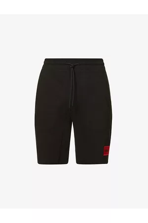 HUGO BOSS Logo-patch Relaxed-fit Cotton-jersey Shorts