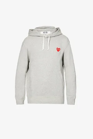 Comme des Garçons Logo-embroidered Regular-fit Cotton-jersey Hoody