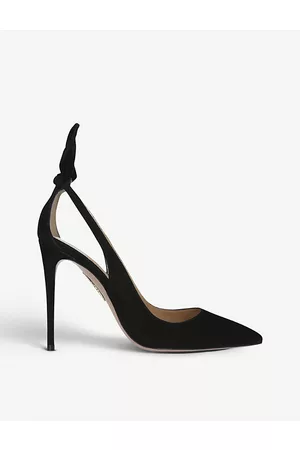 Aquazzura Deneuve Suede Heeled Pumps